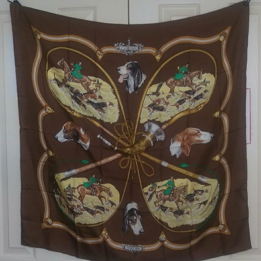 Authentic Hermes silk scarf